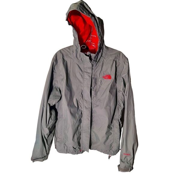 The North Face Shell Hyvent Jacket Gray Pink Lining Size Medium Women’s - Picture 1 of 16